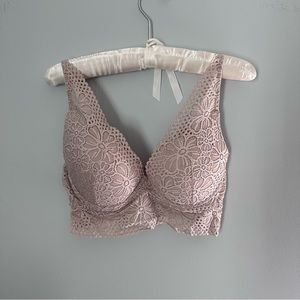 Nude Lace Padded Push-up Bralette sz XL